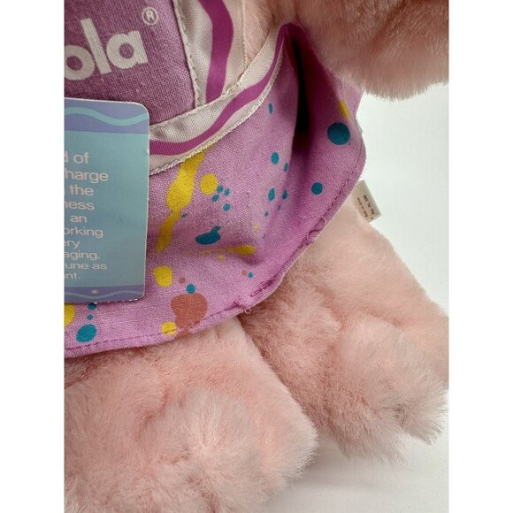 1990 Hallmark Crayola Bunny Company Candy Cotton Tail Pink Rabbit 12" Plush - Picture 11 of 11